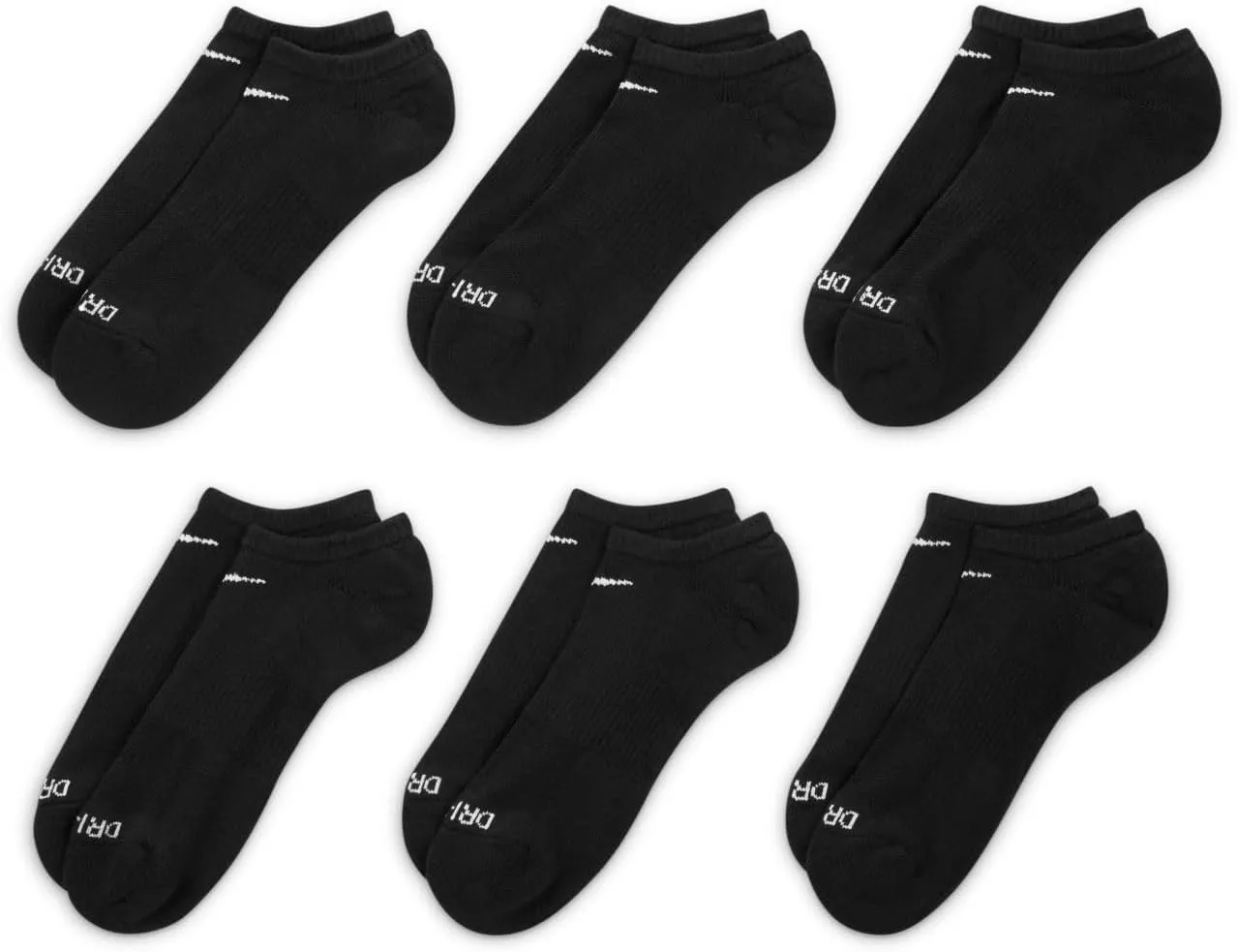 Nike Everyday Plus Cushion No Show Socks 6-Pair Pack