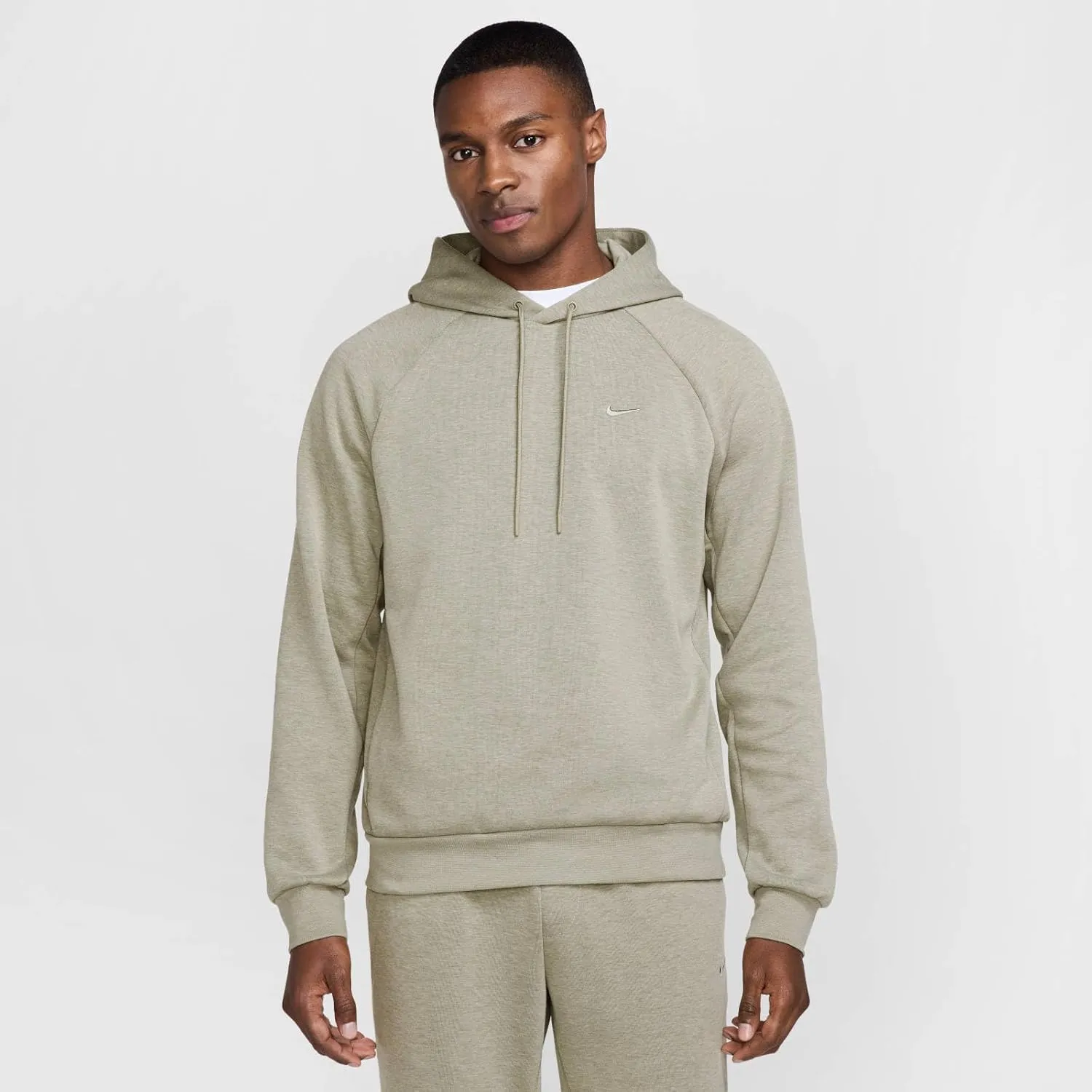 Nike Primary Men's Dri-FIT UV Pullover Versatile Hoodie (FZ0969-320, Light Army/Heather/Light Army)