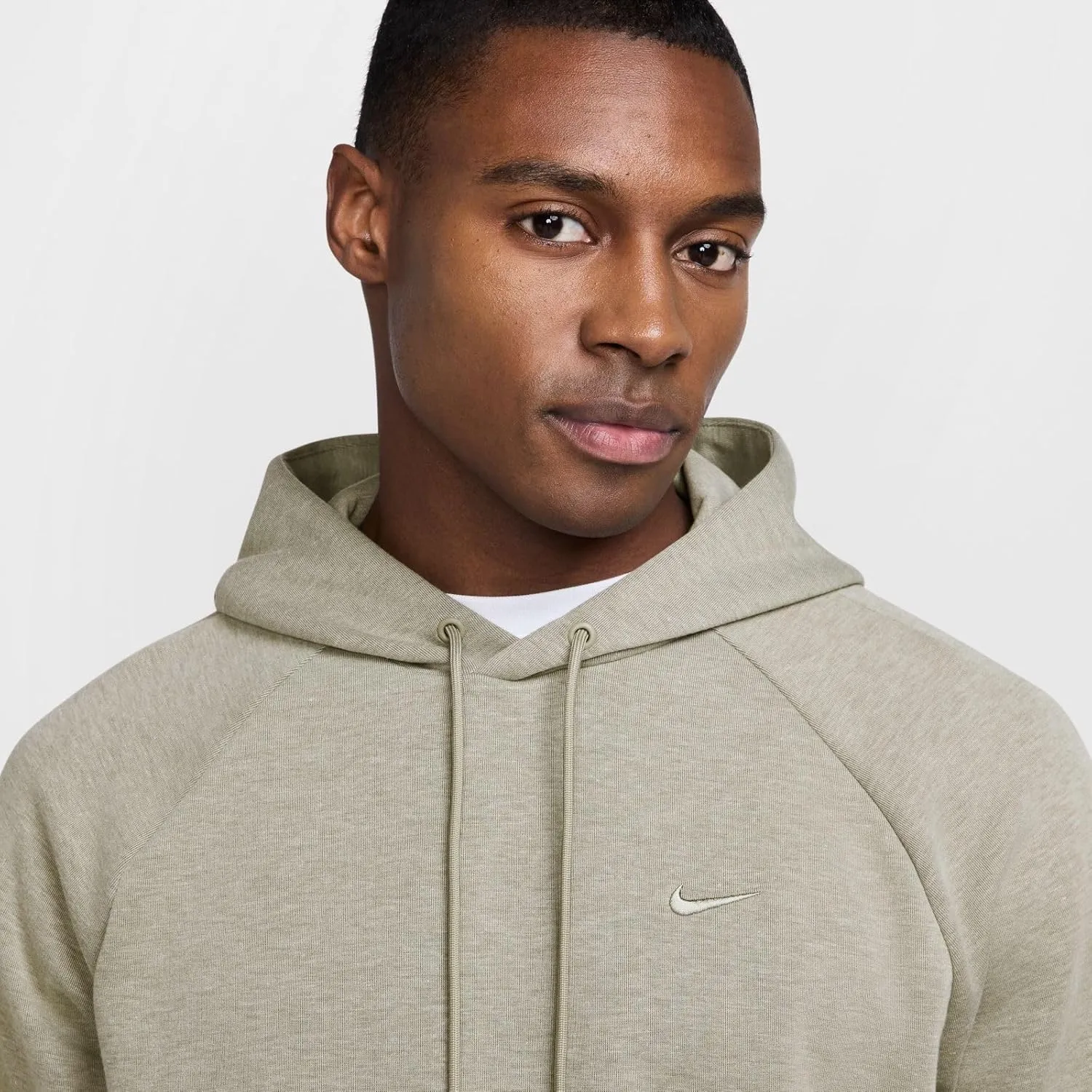 Nike Primary Men's Dri-FIT UV Pullover Versatile Hoodie (FZ0969-320, Light Army/Heather/Light Army)
