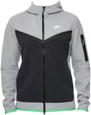 Nike Sportswear Tech Fleece Full-zip Hoodie Mens Light Smoke Grey/Anthracite-Light Green Spark-Sail Size-XX-Large