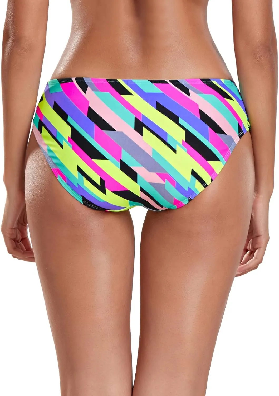 Ocean Blues Women's Ruched Sides Bikini Bottom Full Coverage Bikini Bottom