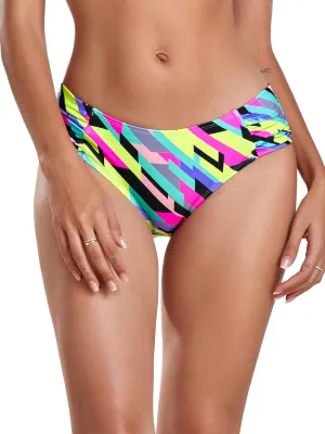 Ocean Blues Women's Ruched Sides Bikini Bottom Full Coverage Bikini Bottom