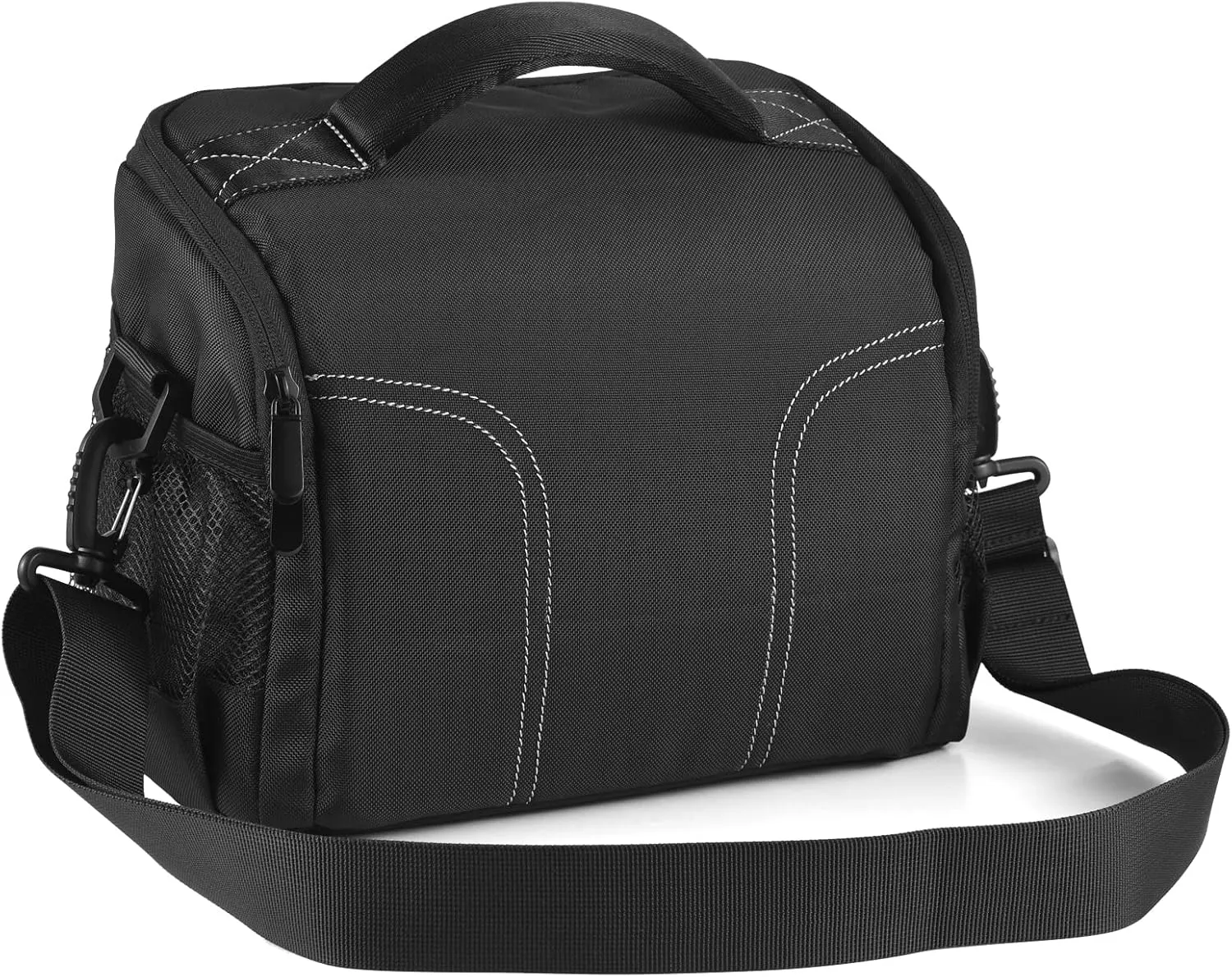 Padded Camera Bag Travel Camera Shoulder Bag -resist -proof Camera Case M enger Bag for DSLR/SLR/Mirrorl Camera Case with Removable Dividers, Black