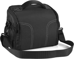 Padded Camera Bag Travel Camera Shoulder Bag -resist -proof Camera Case M enger Bag for DSLR/SLR/Mirrorl Camera Case with Removable Dividers, Black