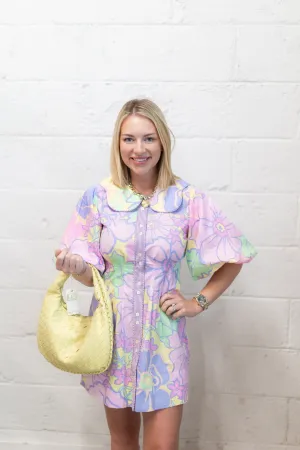 Pastel Floral Poplin Dress
