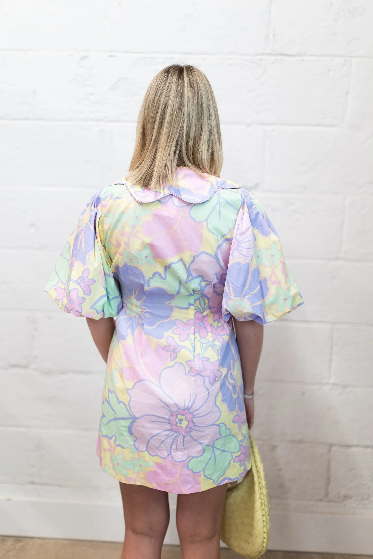 Pastel Floral Poplin Dress