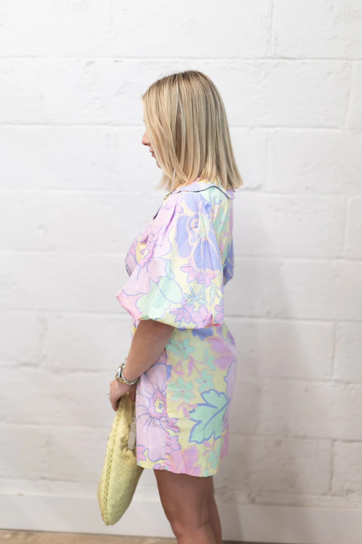 Pastel Floral Poplin Dress