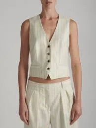 Pinstripe Flannel Suit Vest
