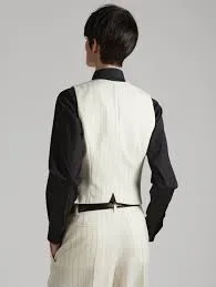Pinstripe Flannel Suit Vest