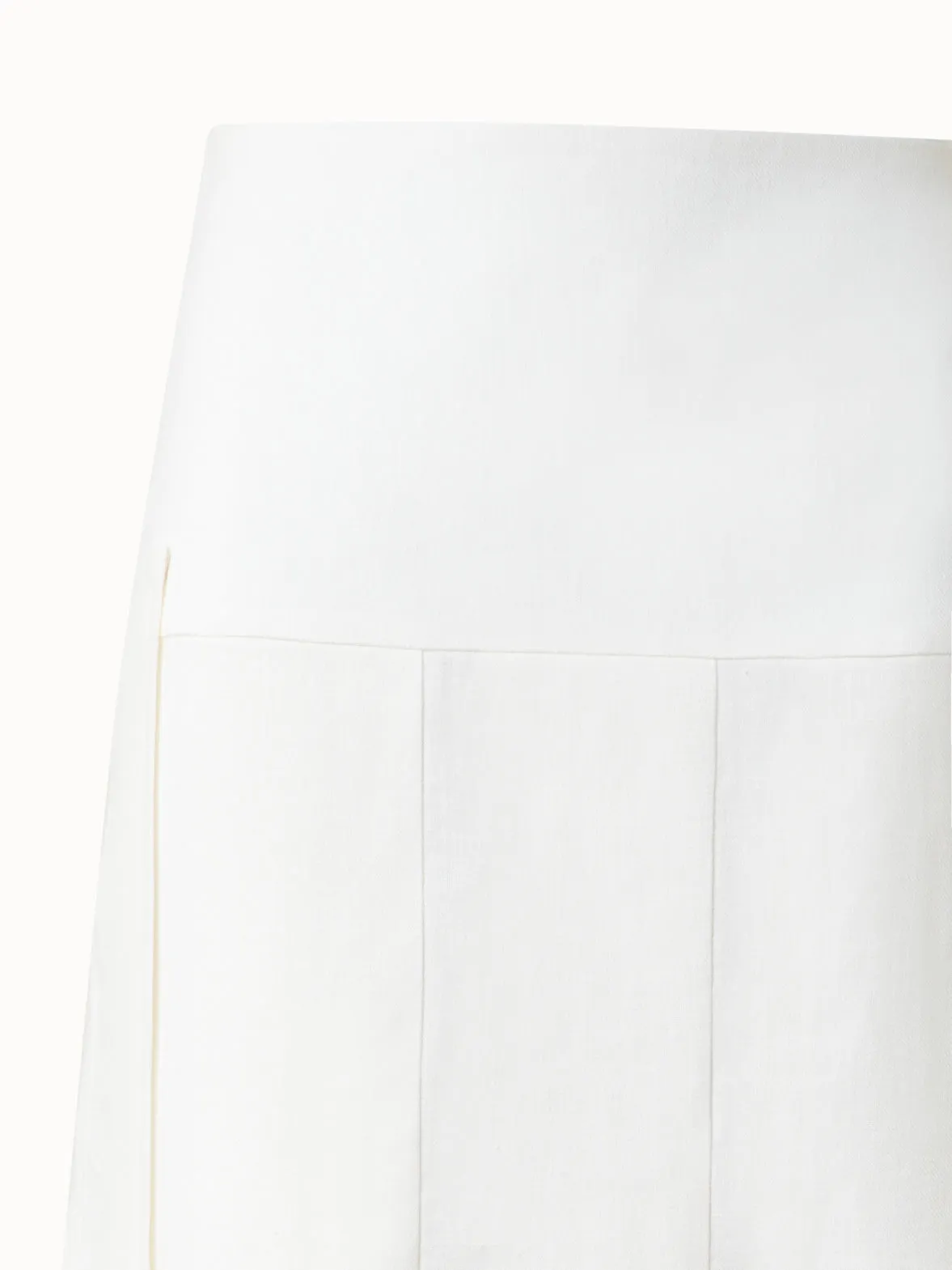 Pleated Midi Skirt in Linen Wool Blend
