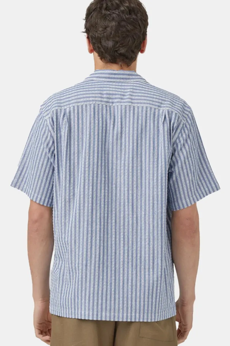 Portuguese Flannel Jacquard Chambray Shirt (Blue)