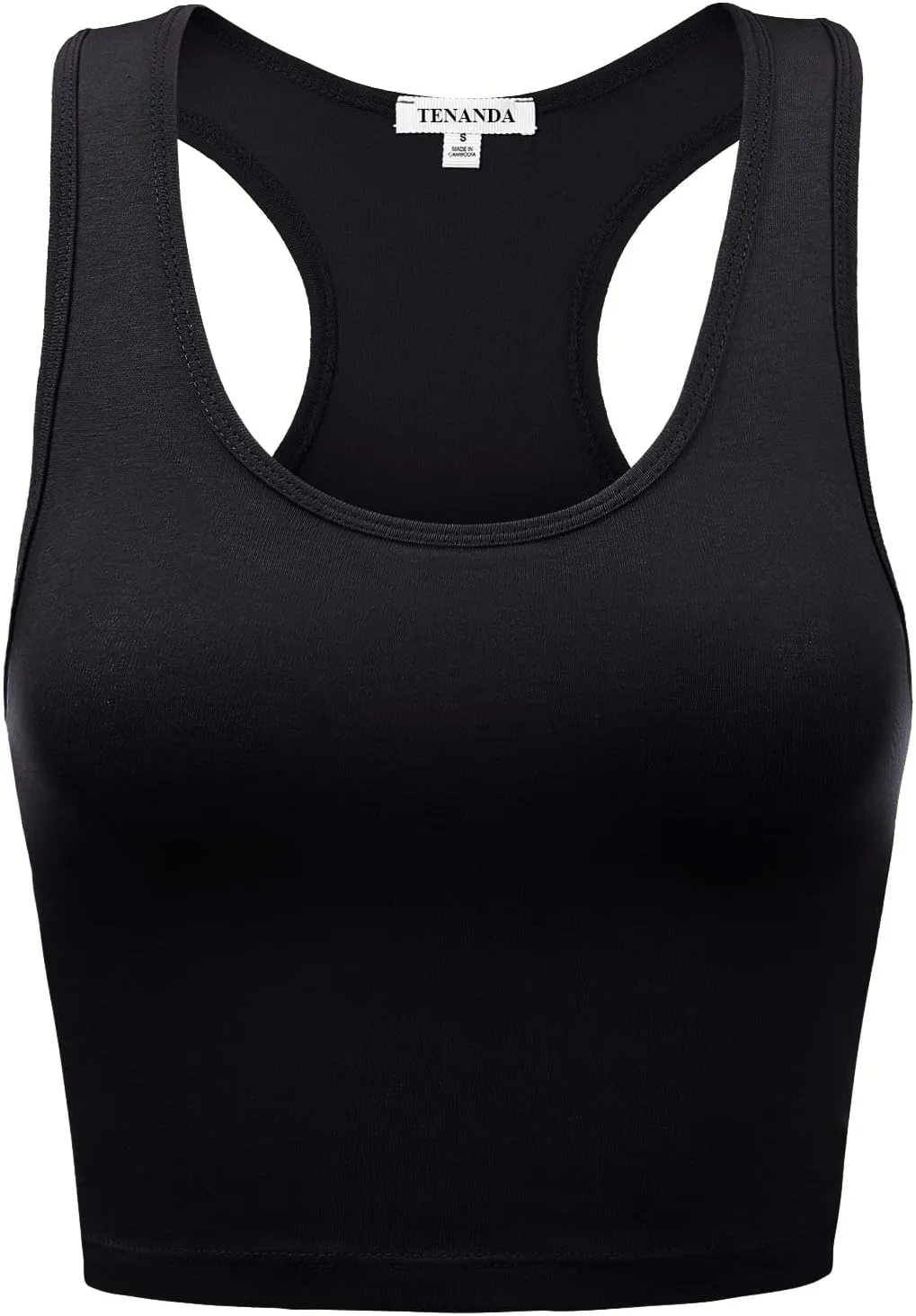 Premium Cotton Breathable Basic Sleeveless Racerback Crop Tank Top