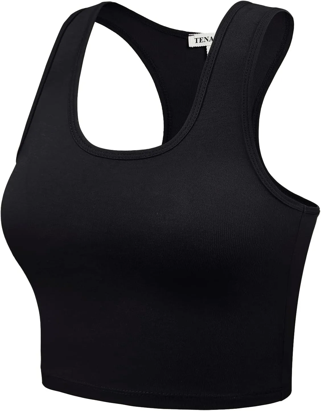Premium Cotton Breathable Basic Sleeveless Racerback Crop Tank Top
