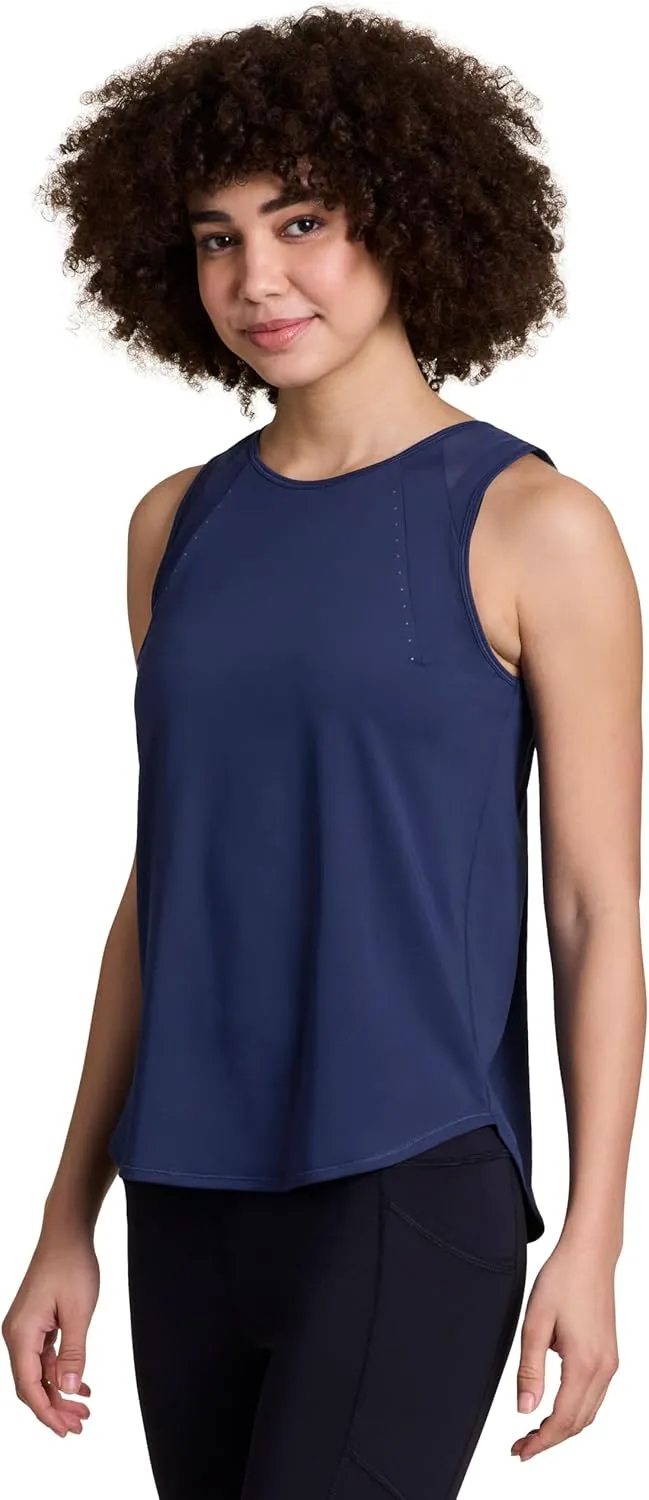 RBX Active Women's Workout Top with Breathable Mesh Panels, Quick Drying Gym Running Tank Top with Plus Sizes