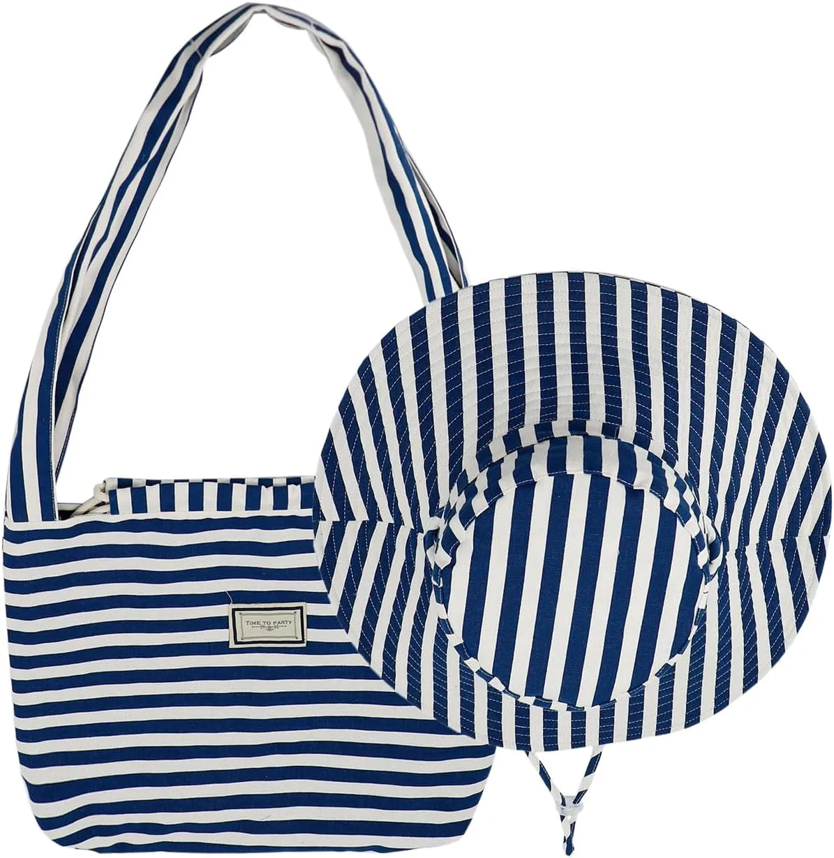 Reversible Bucket Hat Beach Bag Set Printed Wide Brim UV Protection Foldable Sun Hat Handbag Shoulder Bag Set for Travel