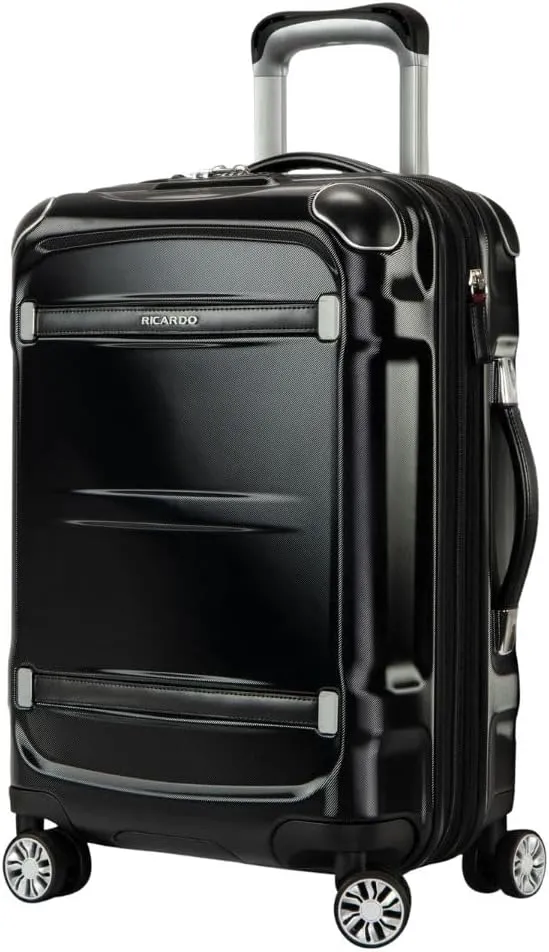 Ricardo Beverly Hills Rodeo Drive 2.0 Hardside 4 Wheel Spinner, TSA Lock, Lightweight Suitcase, Unisex, Stylish, Black, 21-Inch Carry-On
