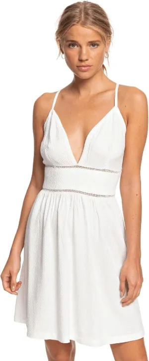 Roxy Women's New Silver Light Strappy Woven Dress