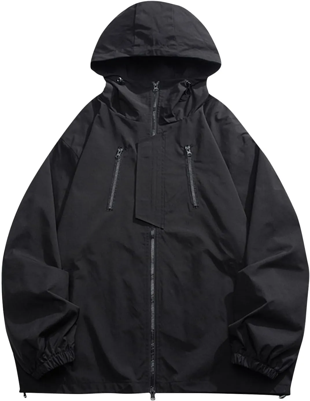 RTRDE Mens Winter Jackets Rain Waterproof with Hood Raincoat Lightweight Windbreaker Outdoors Suits Jackets, M-5XL