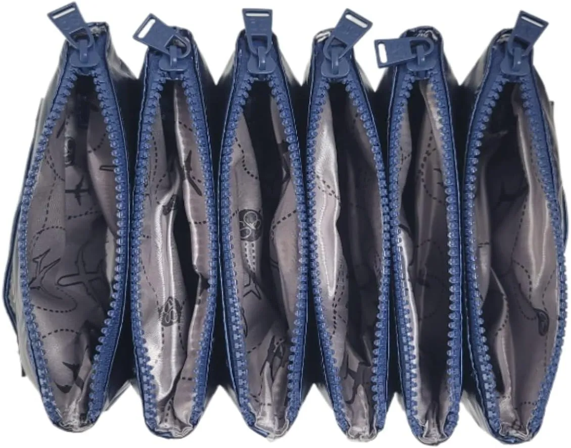 Samantha Brown To-Go Accordion Organizer Bag (Blue Metallic)