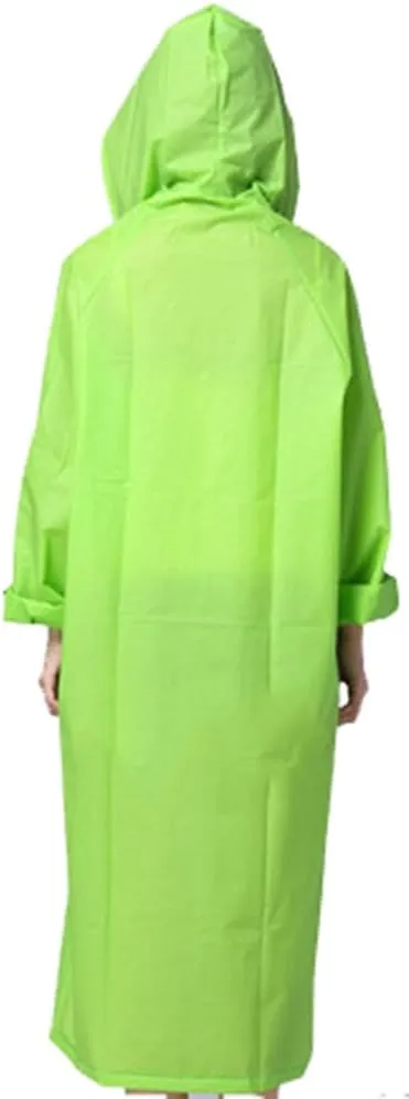 Sister Amy Women's Lightweight Hooded Raincoat Outdoor Cover Long Rainwear