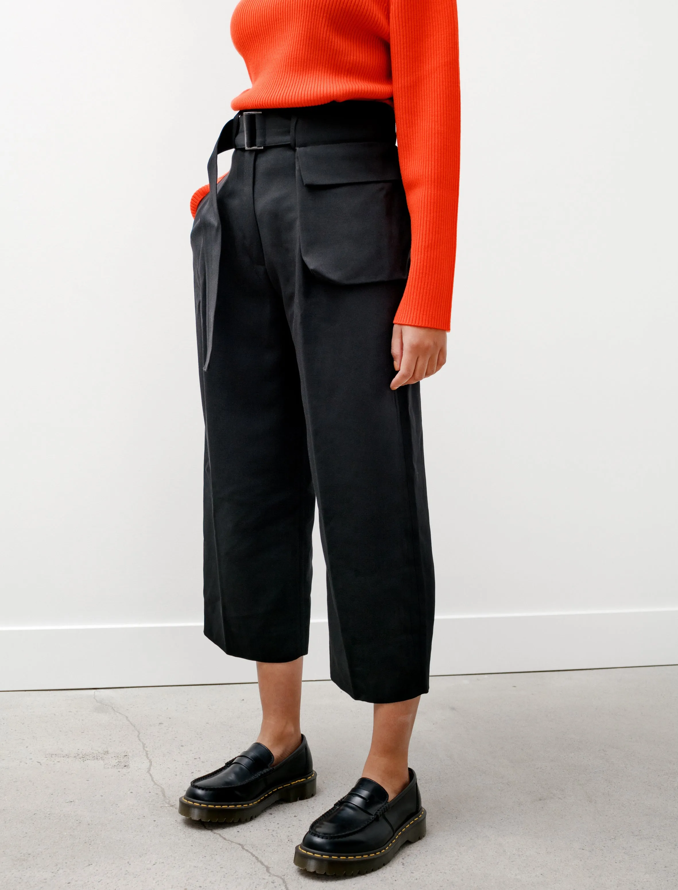 Spur Viscose Wool Trousers Black