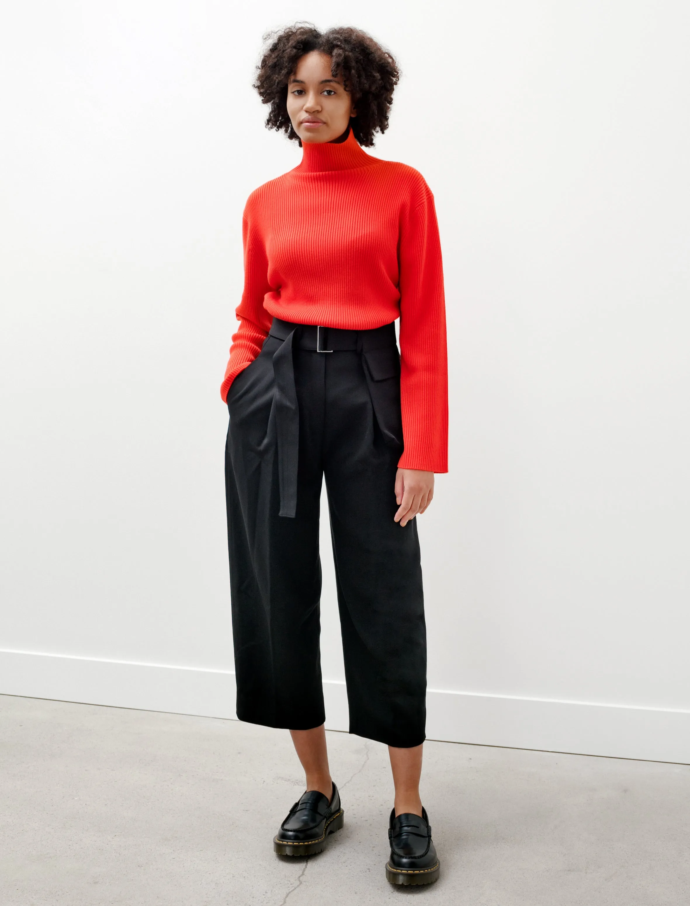 Spur Viscose Wool Trousers Black