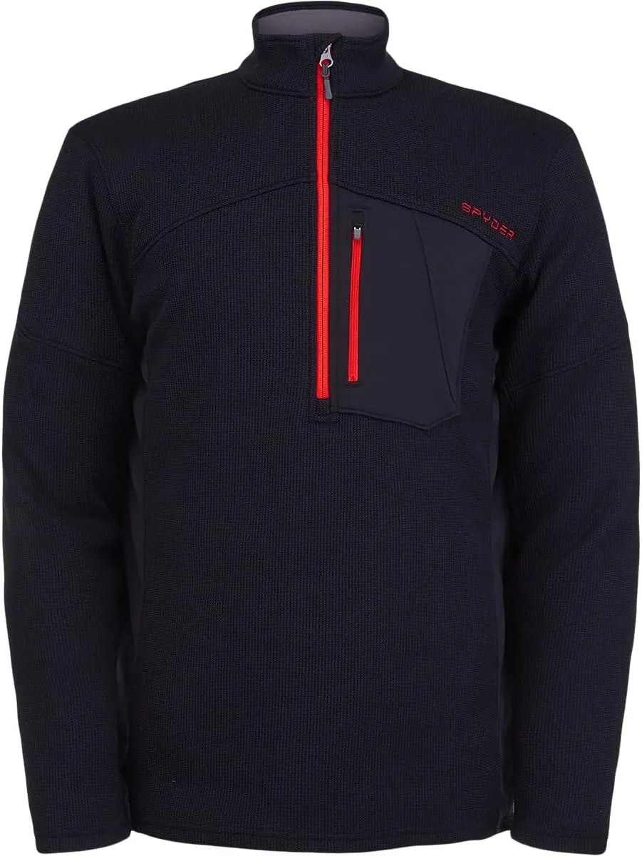 Spyder Men's Bandit Hybrid 1/2 Zip Fleece Ski Mid Layer Sweater Jacket