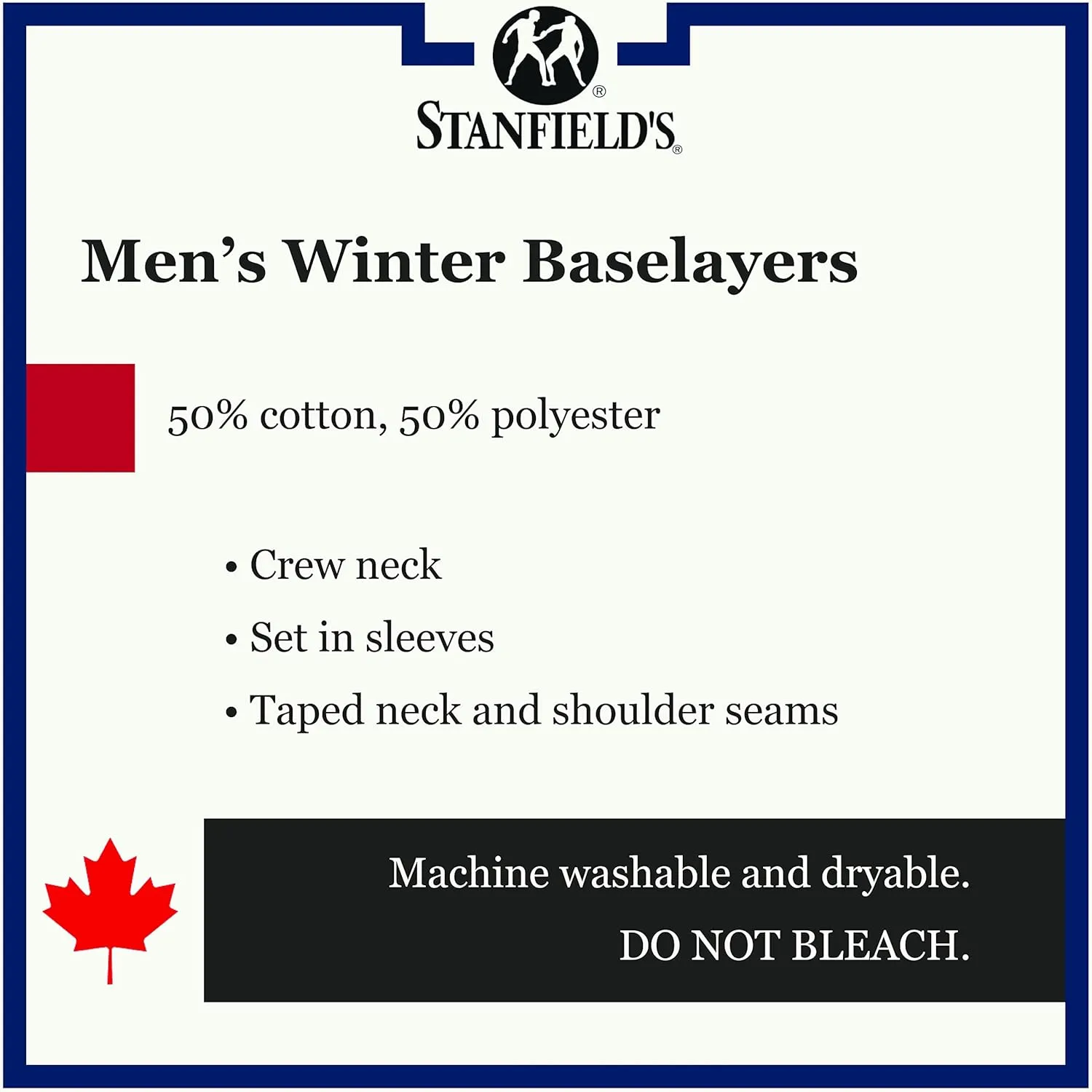 Stanfield's Men's Cotton Blend Two Layer Base Layer Long John