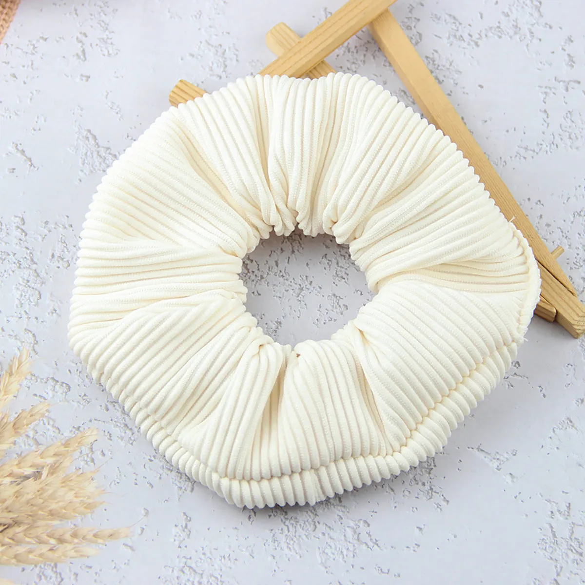 Striped Flannel Headflower Scrunchie