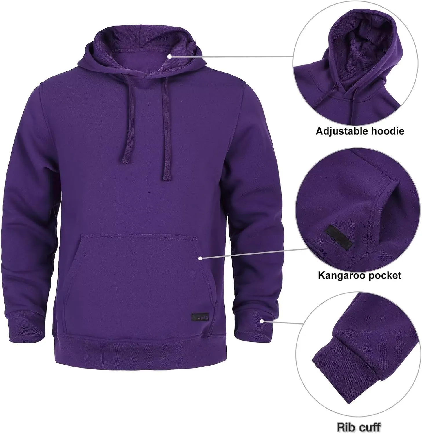 Tracksuit for men 2 pieces,Fleece hooded outfit,casual sweatsuit set jogger suit outdoor sportswear