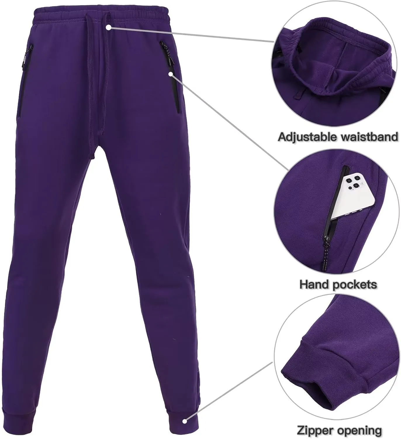 Tracksuit for men 2 pieces,Fleece hooded outfit,casual sweatsuit set jogger suit outdoor sportswear