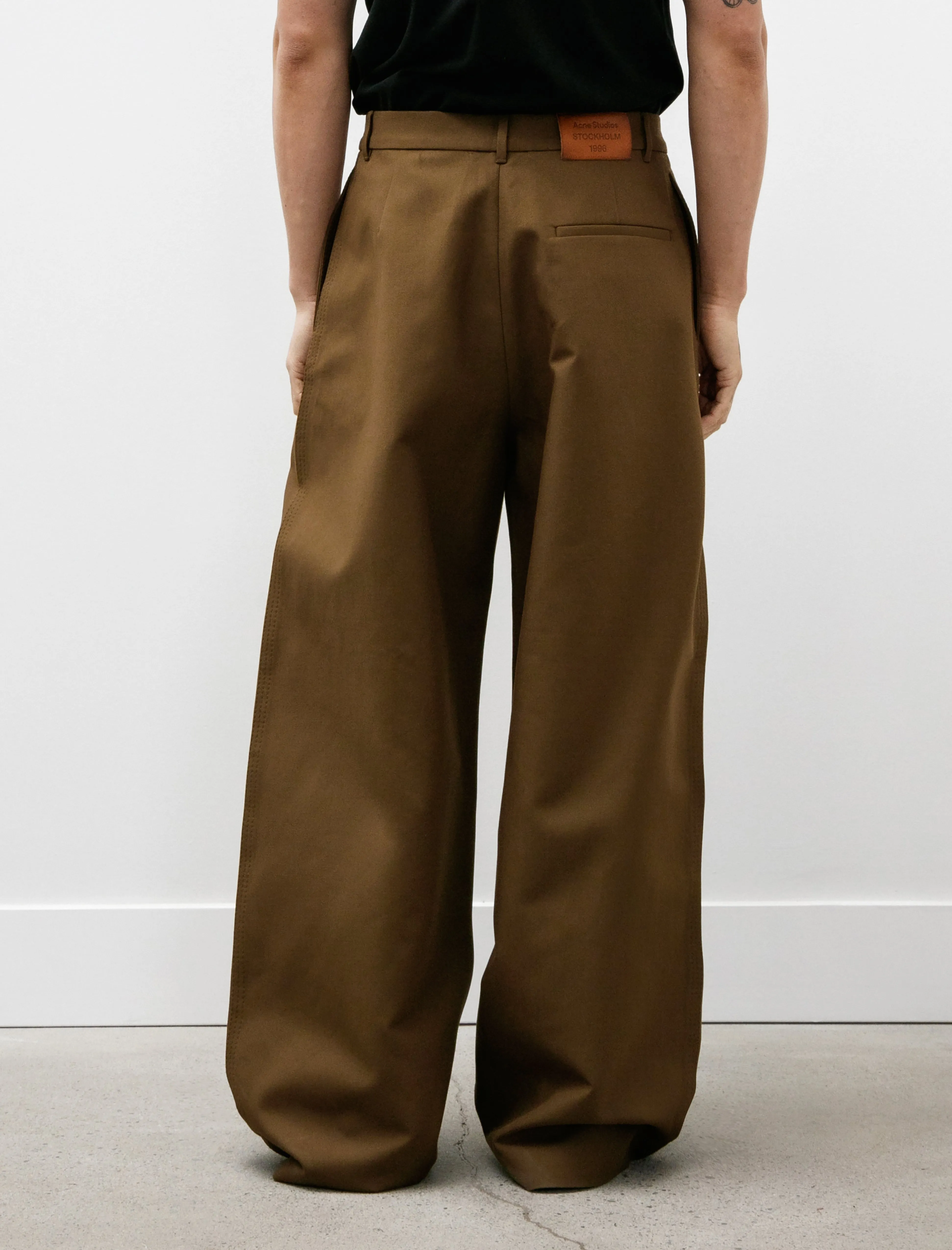 Twill Trousers Olive Green