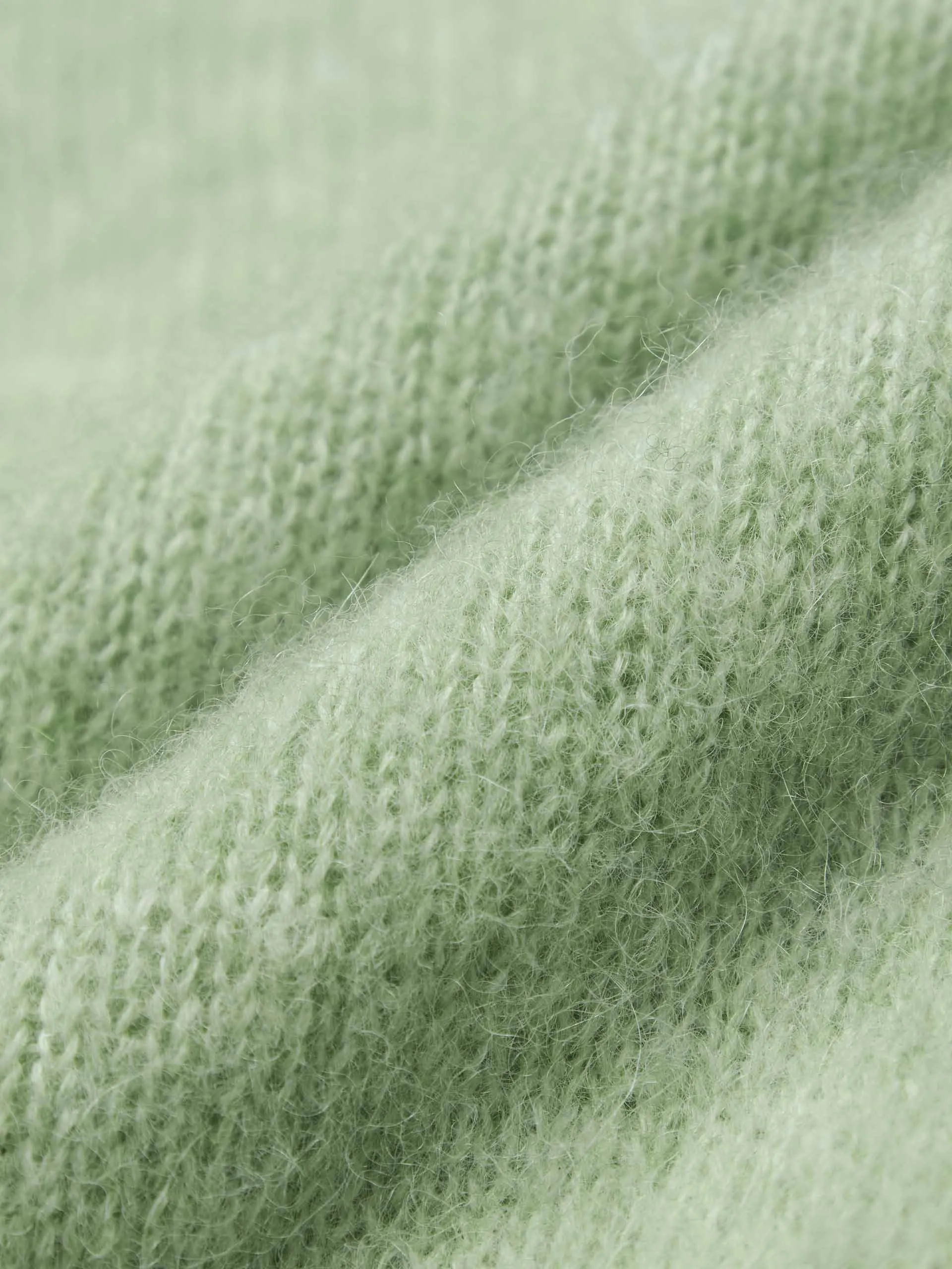 V-neck Fluffy Knit Sweater
