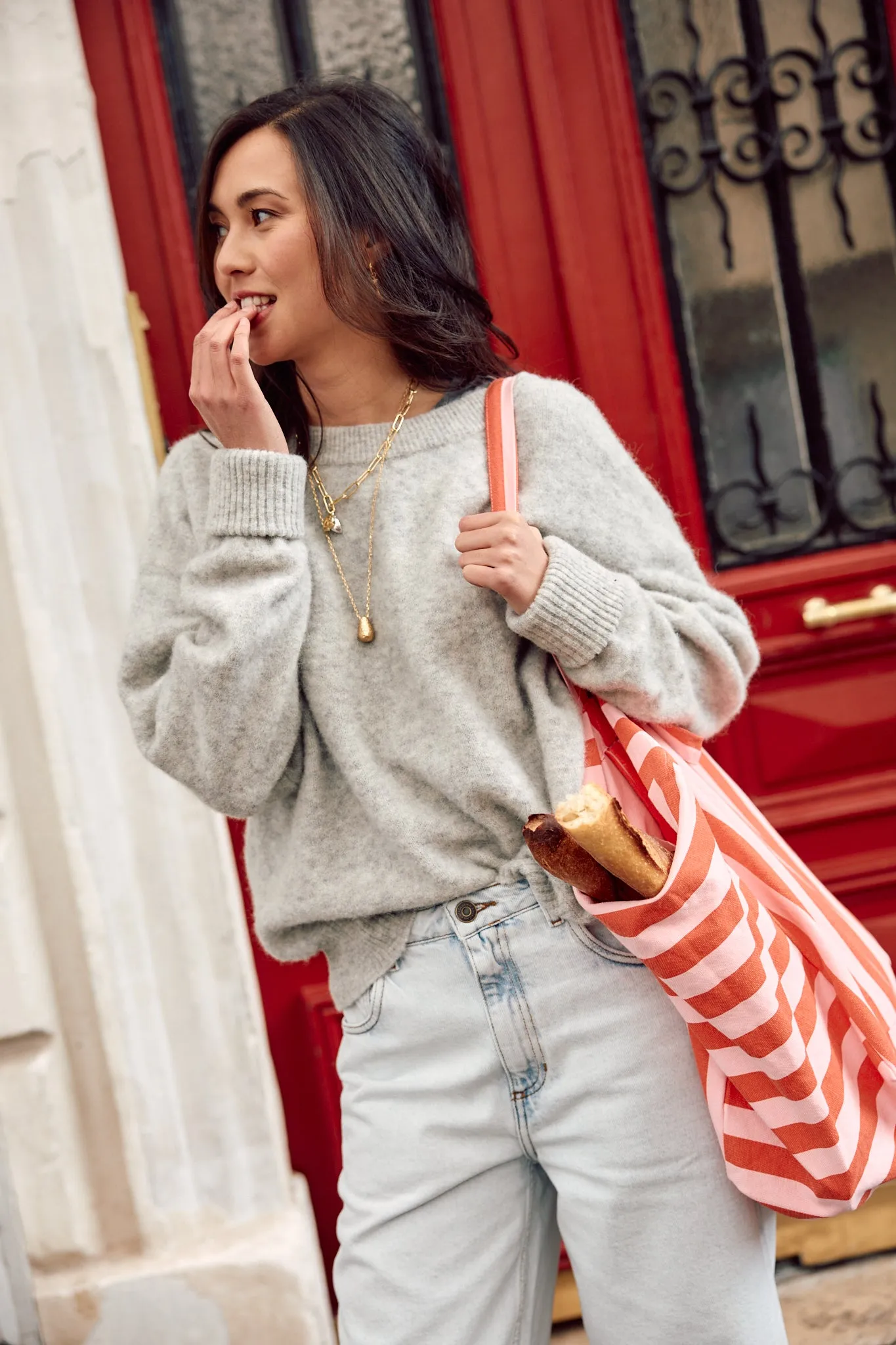 Vitow Knit Light Grey Melange