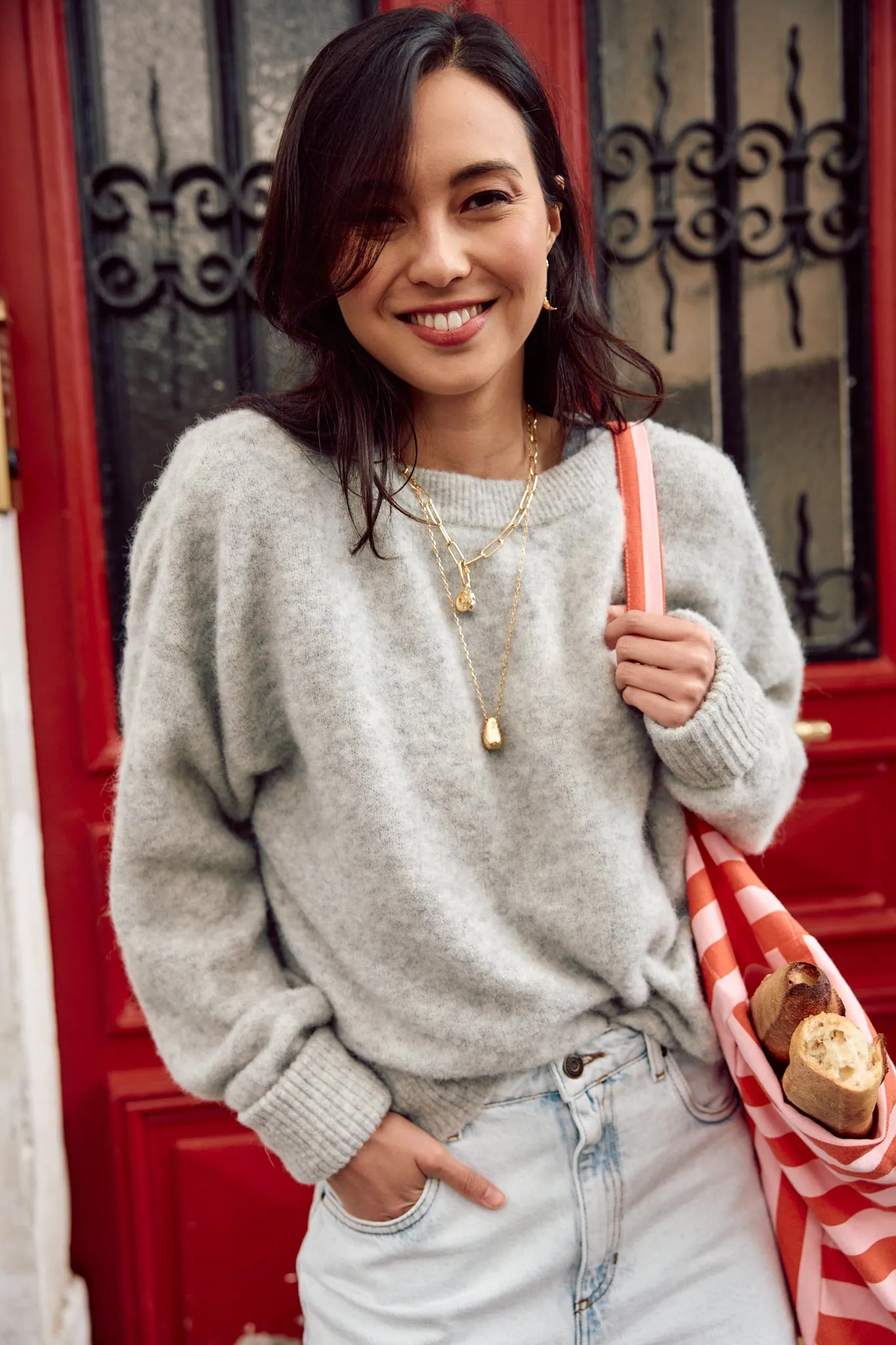 Vitow Knit Light Grey Melange