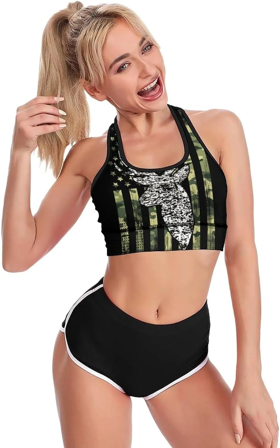 Womens Fashion Sports Bra Crop Tops Gym Workout Seamless and Breathable Bra Top