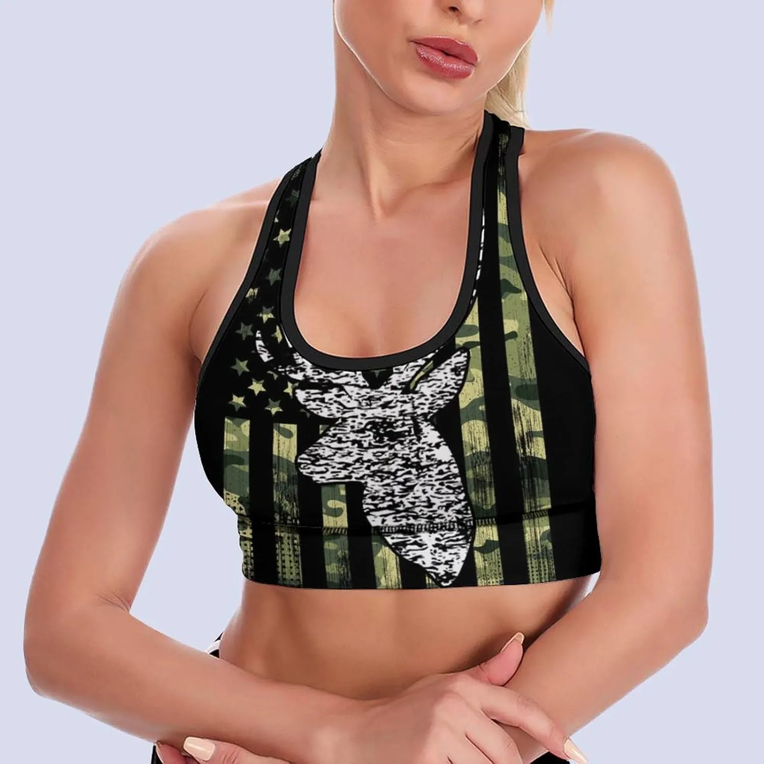 Womens Fashion Sports Bra Crop Tops Gym Workout Seamless and Breathable Bra Top