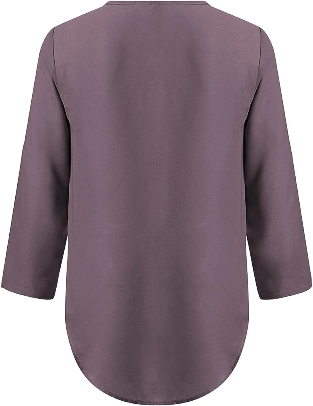 Womens Summer Tops 2025 Plus Size Zip Front 3/4 Sleeve Shirts V Neck Blouses Tunic Top Trendy Dressy Casual Outfits