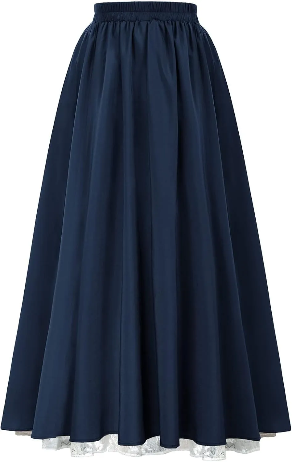 Women's Vintage Maxi Long Skirt Double-Layer Victorian Renaissance Skirts