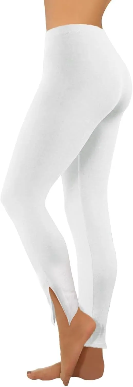 Women's Yoga Pants Tight Comfy Soft Fitness Workout Sweatpants Casual High Elastic Waist Bottom Slit Tapered Trousers