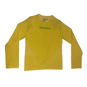 YELLOW DIADORA SEAMLESS LONG SLEEVE JUNIOR TOP